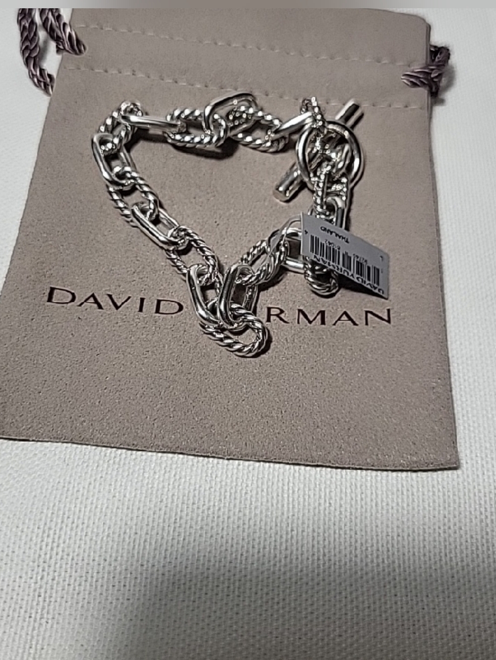 David Yurman Cable Link Toggle Bracelet in Sterling Silver.#003